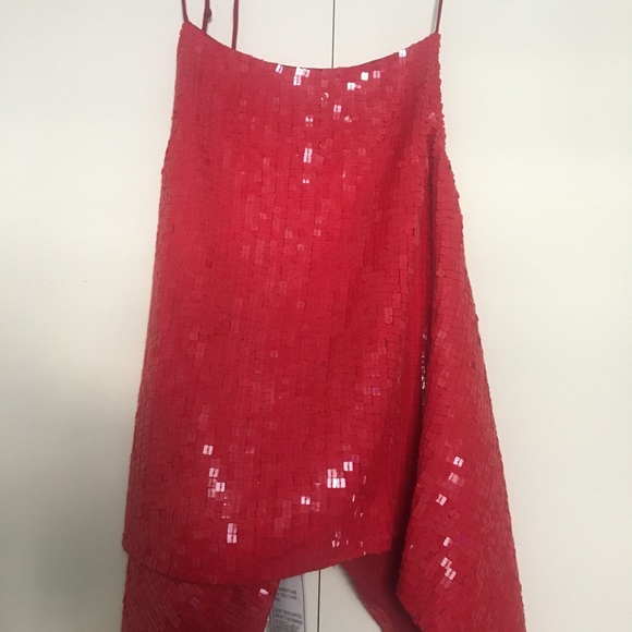 Smokin hot Red Sequin Backless Top - Picture 1 of 6